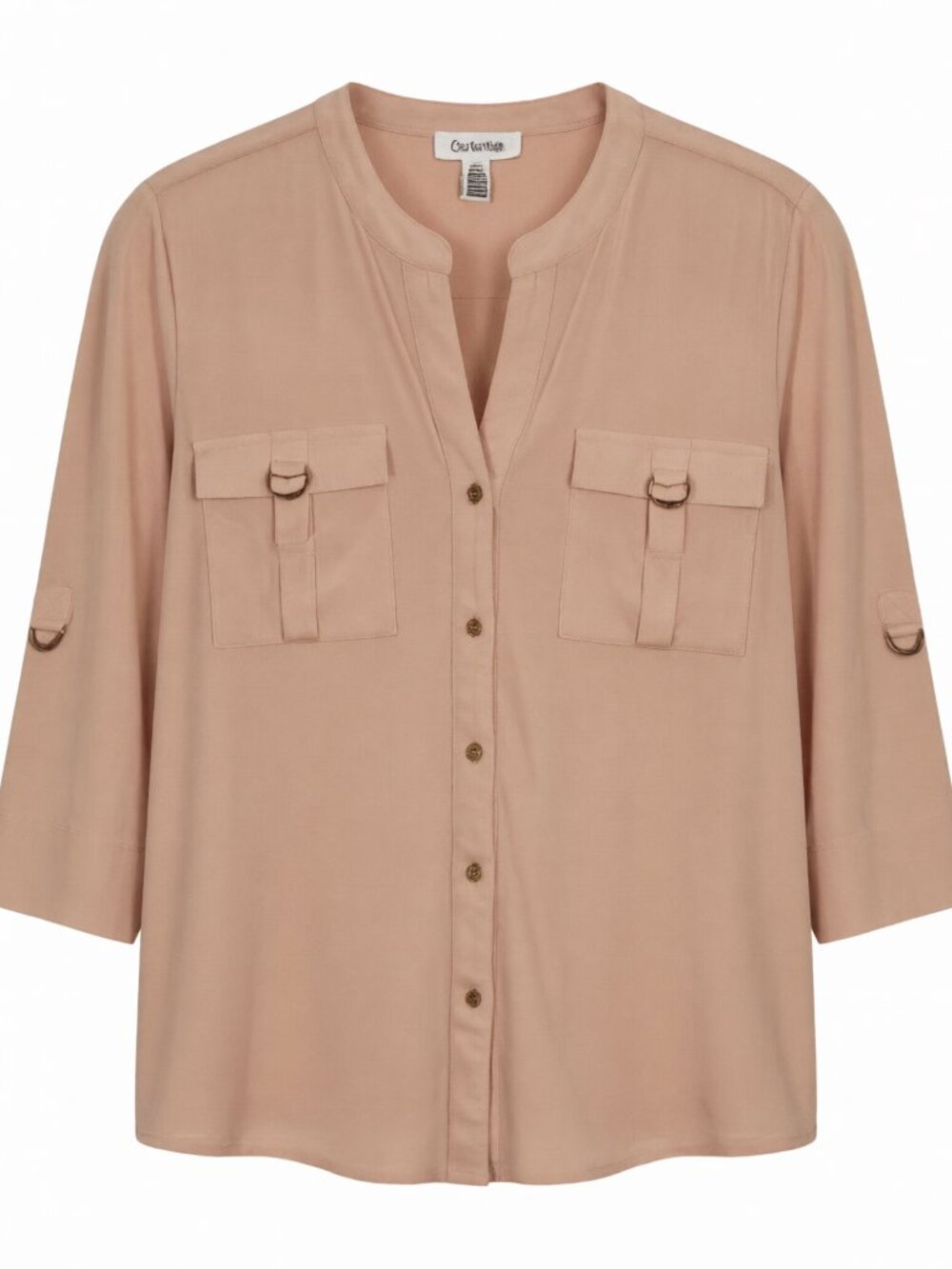 Calvin Klein Peach Button-Down Shirt M
